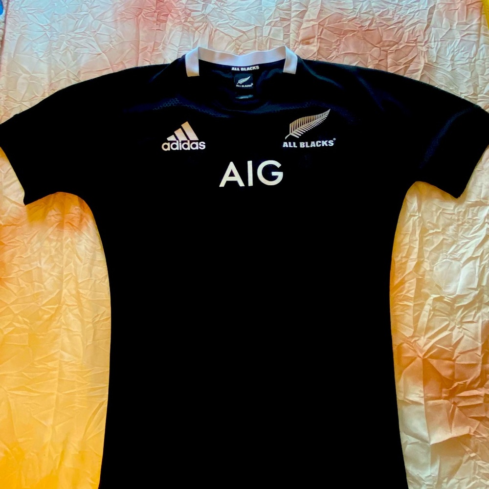 Adidas All Blacks AIG Rugby Jersey MEDIUM